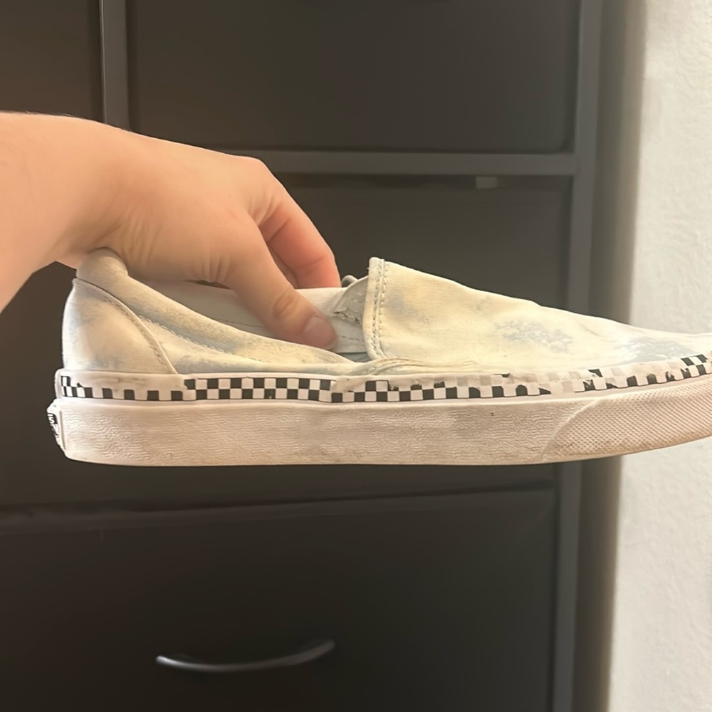 Tie dye slip on vans